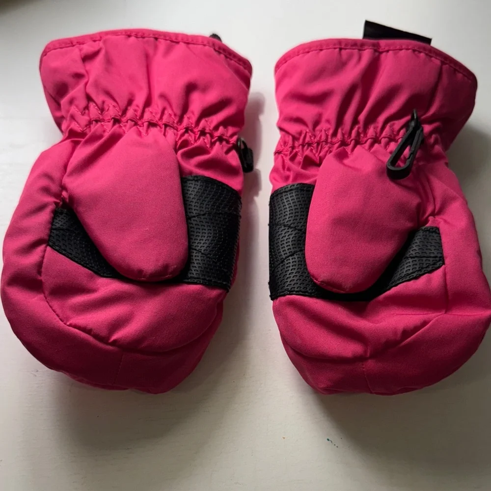 Hotfingers‎ zip n slide Kids Pink Mittens Tots size L (5-6) NWOT